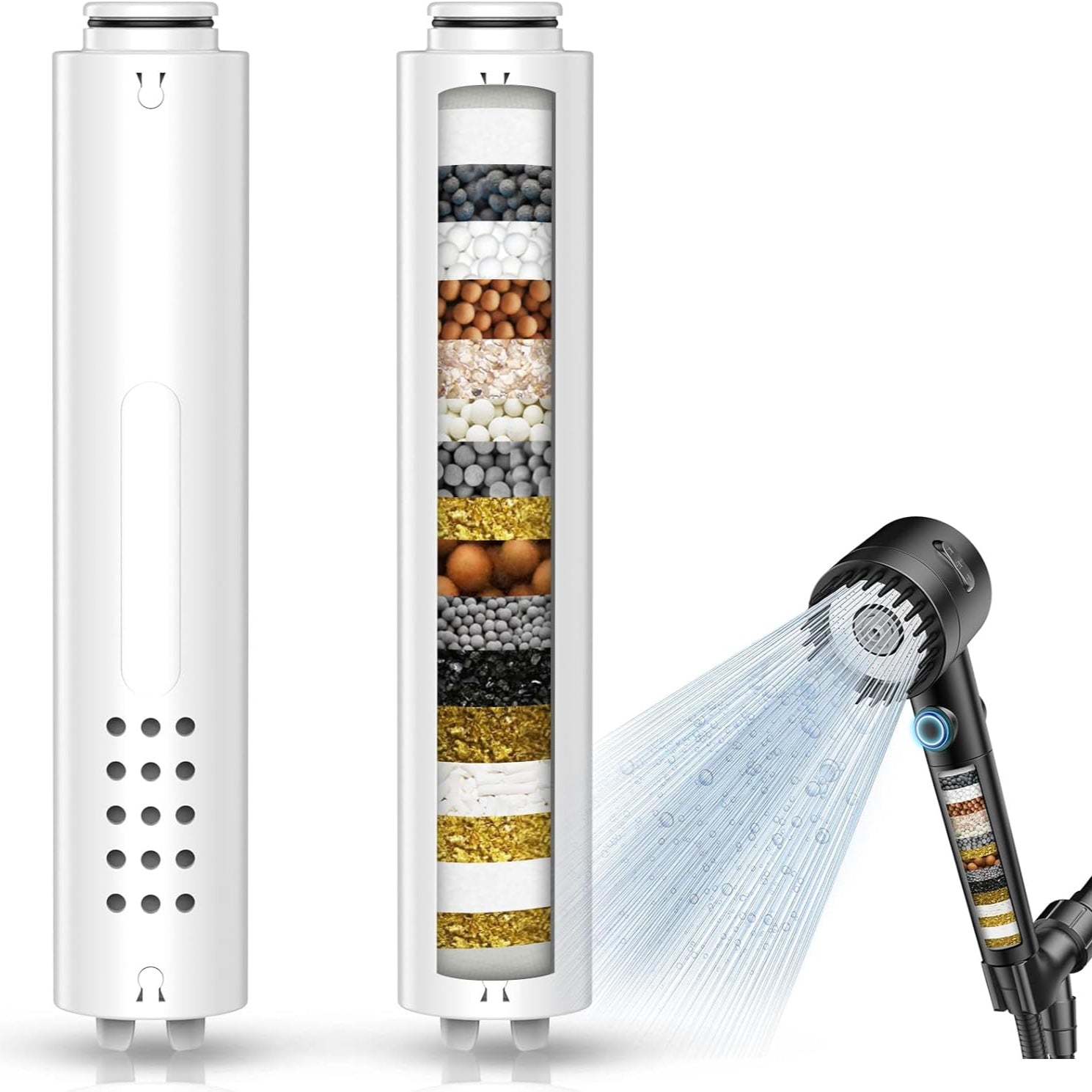 FEELSO 2 Pack Shower Filter for Handheld Shower Head(Applicable to DY4)